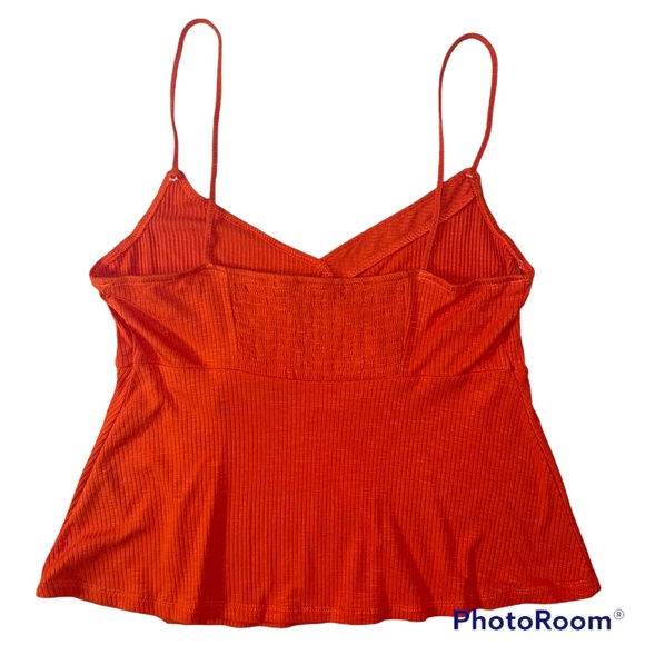 Honey & Sparkle Pumpkin Orange Button Front Cami Tank Top - Picture 2 of 10
